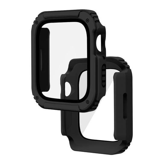 Kompletne zabezpieczenie ekranu ze szkła hartowanego Apple Watch Series 8/7, 41 mm, czarne Avizar