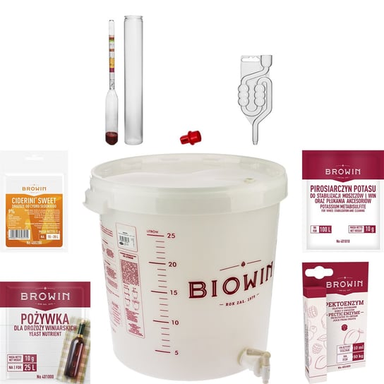 Kompletny Zestaw Do Produkcji Domowego Cydru Biowin 400040 Biowin