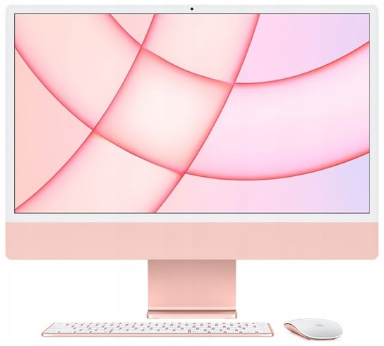 Komputer stacjonarny, Apple, iMac 24" 2021, 8GB RAM, 256GB, SSD, różowy Apple