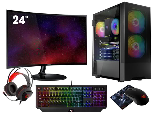 Komputer Zestaw R5 3600 RTX 3060 32GB SSD 1TB W11 24" VIST