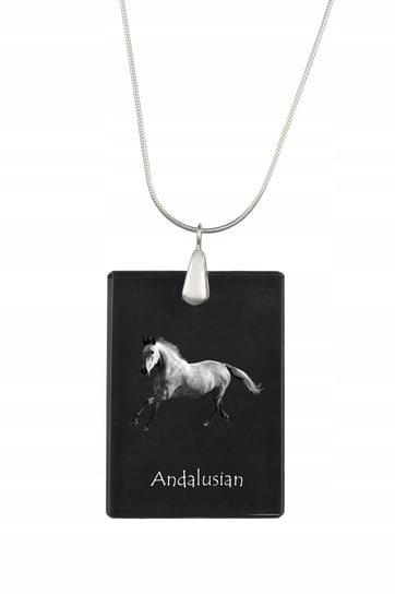 Koń andaluzyjski Kryształowy naszyjnik z koniem Inna marka
