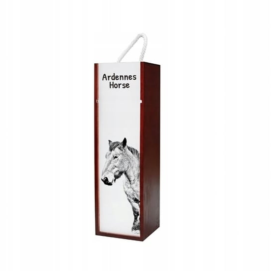 Koń ardeński Pudełko na wino z grafiką zdjęciem Inna marka