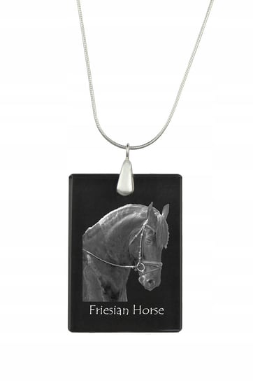 Koń fryzyjski Kryształowy naszyjnik z koniem Inna marka