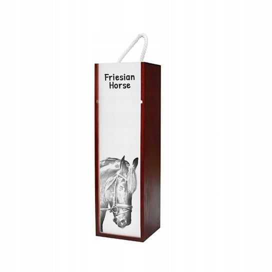 Koń fryzyjski Pudełko na wino z grafiką zdjęciem Inna marka