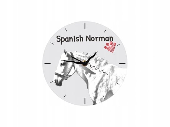 Koń hiszpański Norman Stojący zegar z grafiką, MDF Inna marka