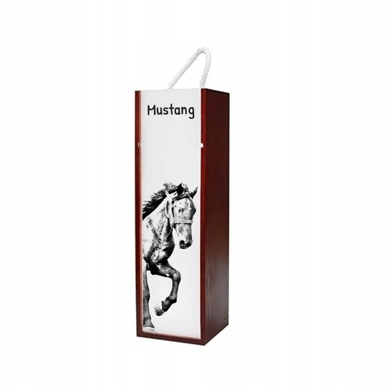 Koń Mustang Pudełko na wino z grafiką zdjęciem Inna marka