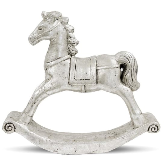 Koń na biegunach, srebrny, 42x46x11,5 cm Pigmejka