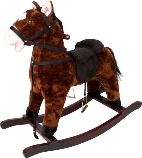 Koń na biegunach Toffee z siodłem ze strzemionami i dźwiękami rżenia i galopu small foot
