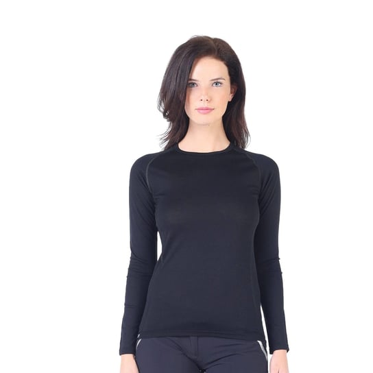 Kona - Cienka Bluza z Długim Rękawem (100% Wełny Merino) XL, Czarny Woolona