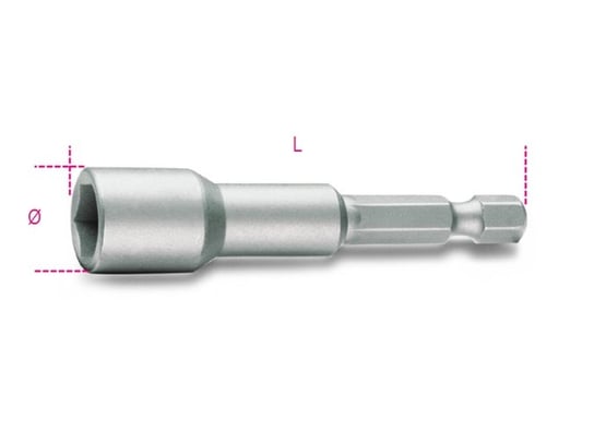 Końcówka magnetyczna z nasadką sześciokątną BETA, 1/4", 8 mm BETA