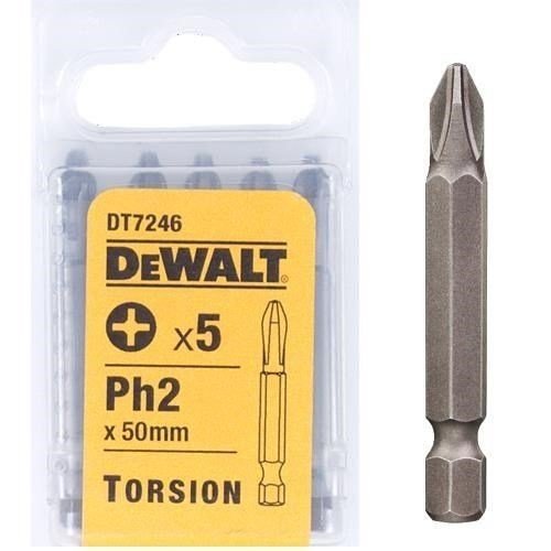 Końcówka Ph2 extra grip 50mm 5szt. DT7246 DeWalt DeWalt