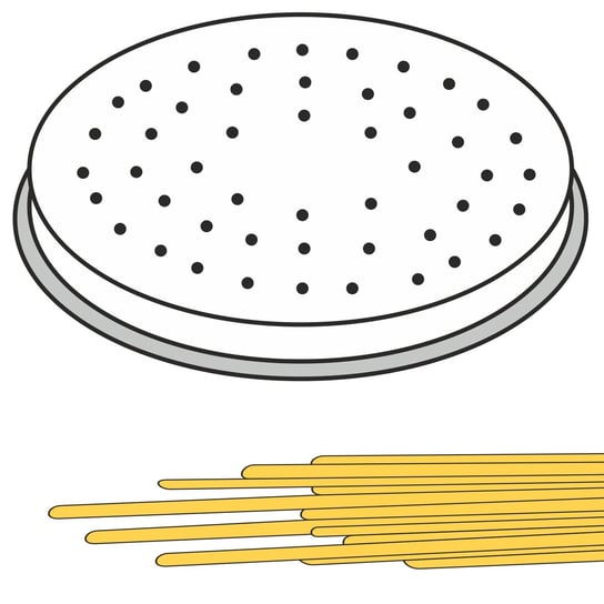 Końcówka sitko do wyrobu makaronu SPAGHETTI 22 otwory śr. 2 mm MPF2.5/4 - Hendi 229484 Inna marka