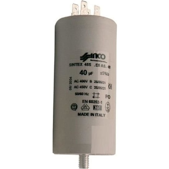 Kondensator rozruchowy - ROHS - 40µF 450V - Akcesoria do urządzeń - Kondensator suszarki Inna marka