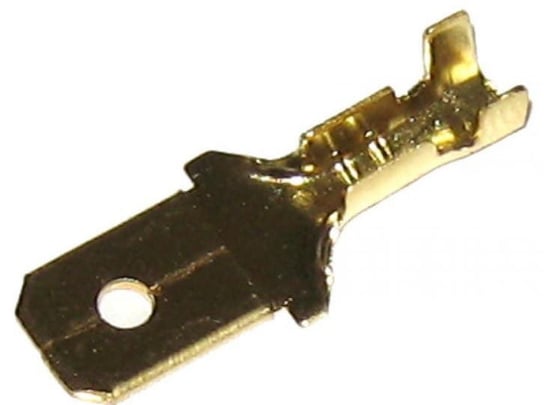 Konektor 6,3mm Złoty Męski Duży  LIBOX LB0043 - 100 szt Libox