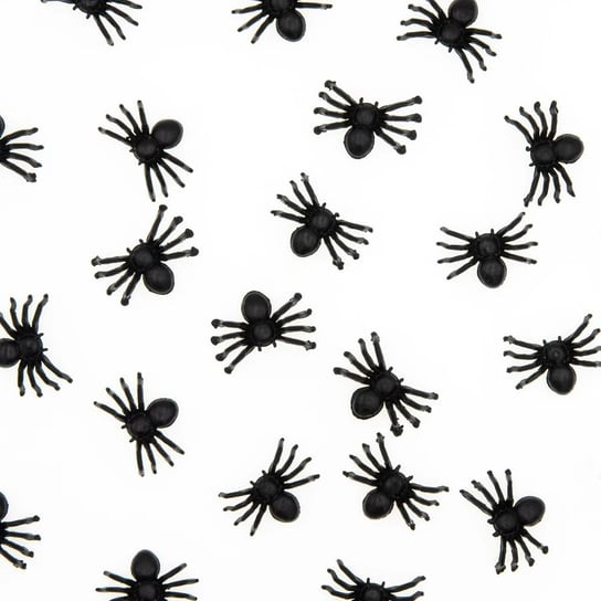 Konfetti Halloween Pająki Czarne 100 Sztuk Dekoracja PartyPal