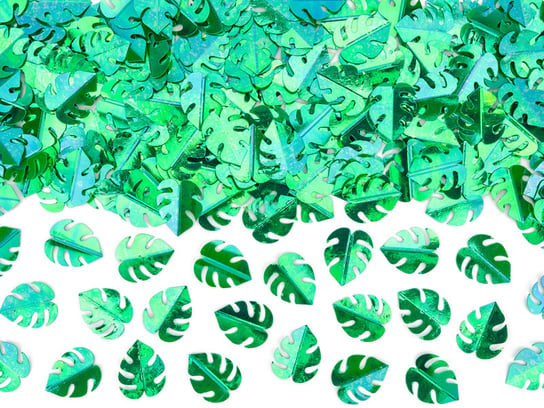 Konfetti metalizowane Liście, zielone, 15 g PartyDeco