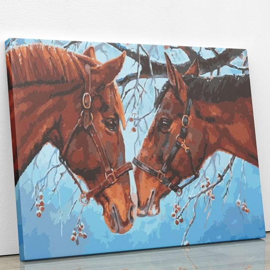 Końskie zaloty - Malowanie po numerach 50x40 cm ArtOnly