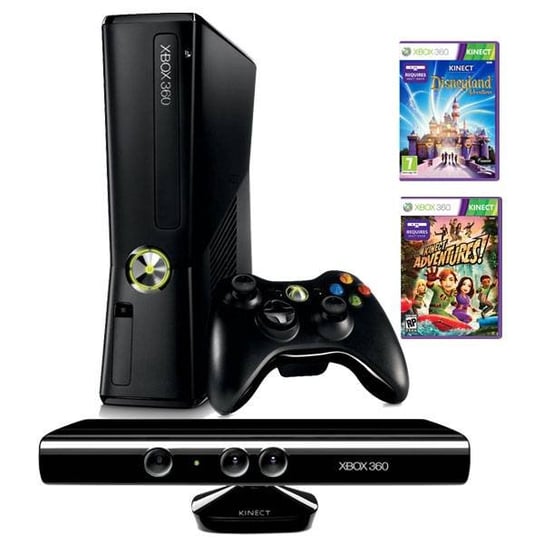 Konsola Microsoft Xbox 360 4GB + Kinect HVB + Kinect Disneyland + Kinect Adventures! Microsoft