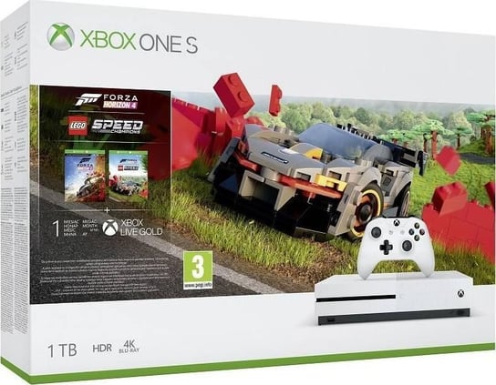 Konsola MICROSOFT Xbox One S, 1 TB + gra Forza Horizon 4 + dodatek Lego Speed Champions Microsoft
