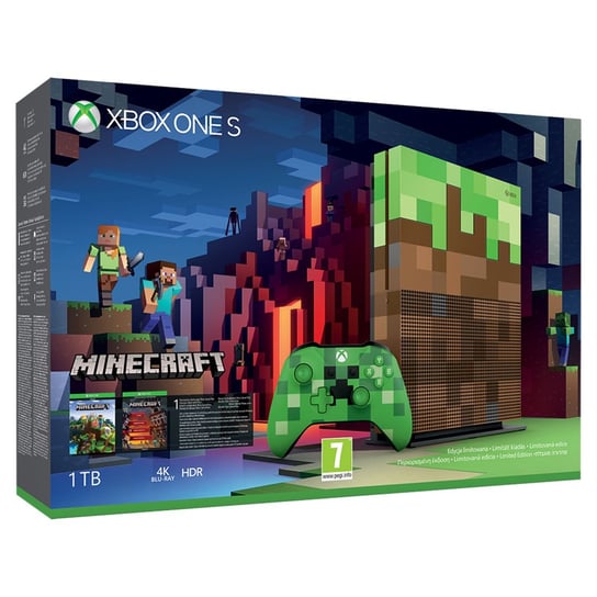 Konsola MICROSOFT Xbox One S, 1 TB + Minecraft + 6 M Xbox Live Gold Microsoft