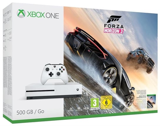 Konsola MICROSOFT Xbox One S, 500 GB + Forza Horizon 3 Microsoft