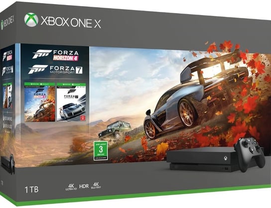 Konsola MICROSOFT Xbox One X, 1 TB + Forza Horizon 4 + Forza Motorsport 7 Microsoft