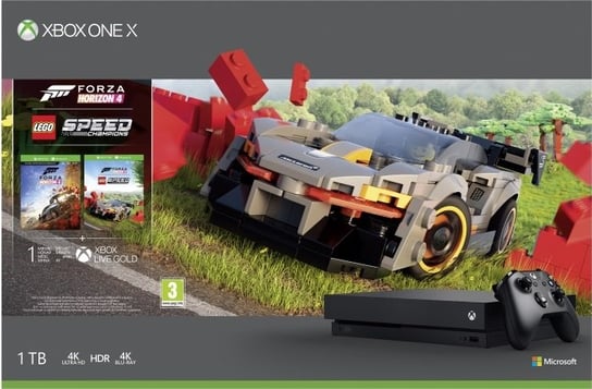 Konsola MICROSOFT Xbox One X, 1 TB + gra Forza Horizon 4 + dodatek Lego Speed Champions Microsoft