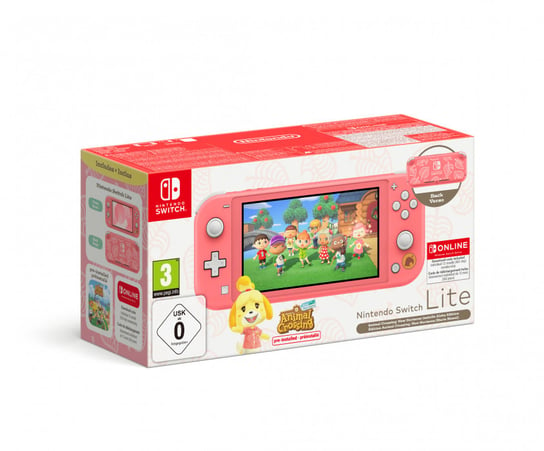 Konsola NINTENDO Switch Lite Coral + Animal Crossing New Horizons bundle + 12 miesięcy Nintendo Switch Online Nintendo