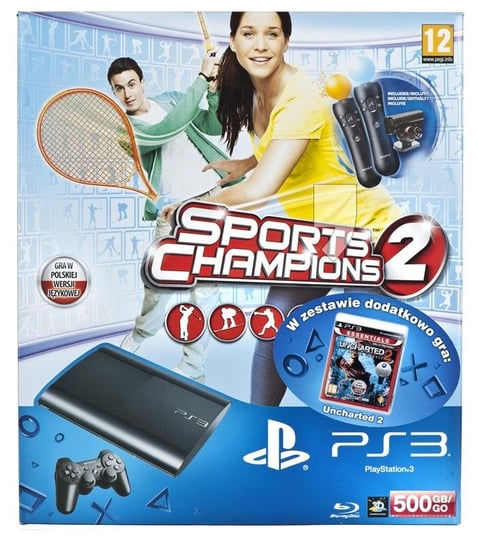 Konsola PlayStation 3 500GB Super Slim + 2xPlayStation Move + PlayStation Eye + Sports Champions 2 + Uncharted 2: Among Thieves Sony Interactive Entertainment