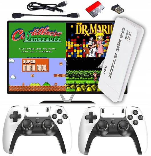 KONSOLA RETRO GRA TELEWIZYJNA HDMI 20000 GIER 15 EMULATORÓW 2 PADY + 64 GB HikariSklep