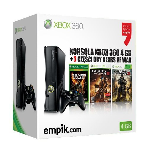 Konsola Xbox 360 4GB + 3 części gry Gears of War Microsoft