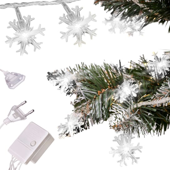Kontext, Łańcuch, Płatki śniegu, 10 m, 100 LED, barwa zimny biały Kontext