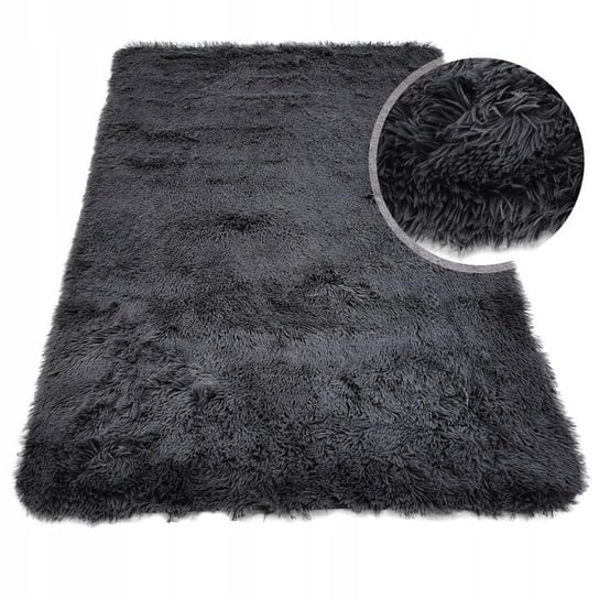 Kontrast, Miękki dywan pluszowy MEGAN 100x150 ciemnoszary Kontrast