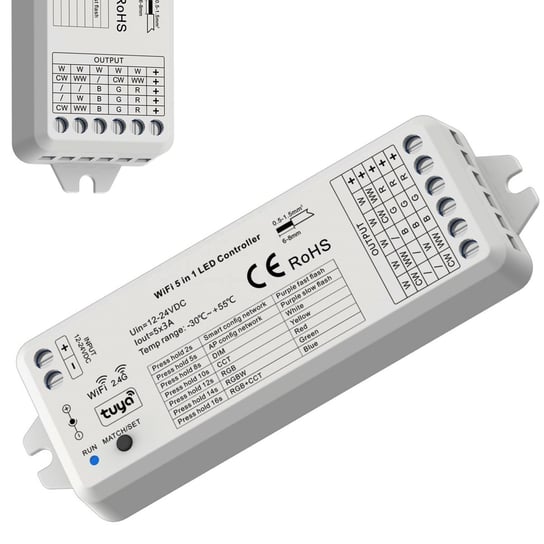 Kontroler LED WIFI + RF RGBW+CCT TUYA Habotest