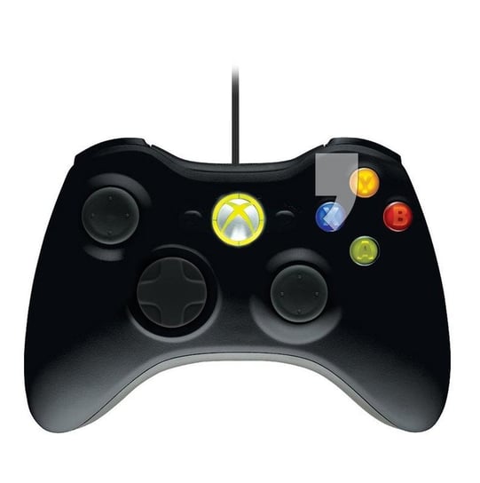 Kontroler Microsoft Xbox 360 przewodowy czarny Microsoft