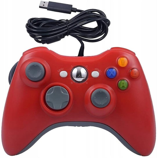 Kontroler Pad Przewodowy Do Xbox 360 Pc Czerwony Inny producent