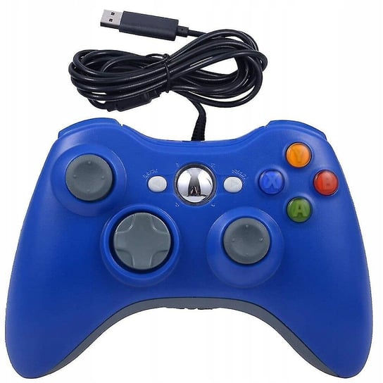 Kontroler Pad Przewodowy Do Xbox 360 Pc Niebieski Inny producent