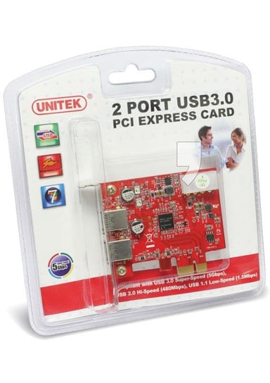 Kontroler PCI-E UNITEK Y-7301 PCI-E 2X USB3.0 Unitek
