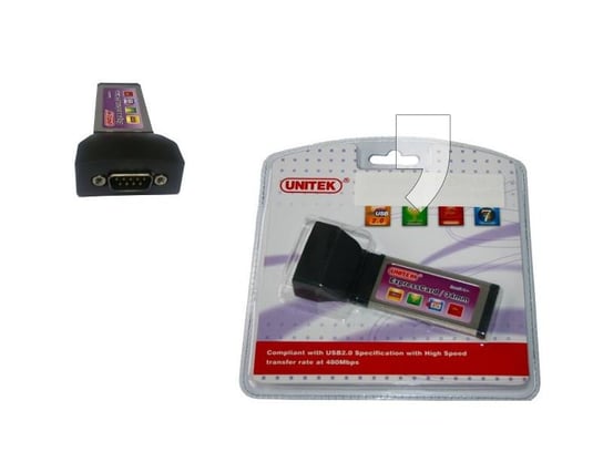 Kontroler Unitek Expresscard 1 X RS-232 Moschip Unitek
