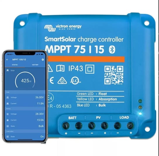 Kontroler Victron Energy SmartSolar MPPT 75/15 12/24 V 15 A Słoneczny Inna marka