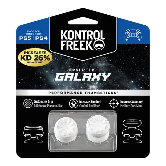 KontrolFreek Nakładki Na Analogi FPS Freek Galaxy (WHITE) - PS5/PS4 (4 Prong) KontrolFreek