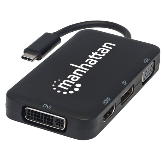 Konwerter / Adapter Manhattan AV USB-C na HDMI/DP/DVI/VGA 4K60Hz Manhattan