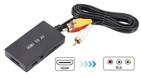 Konwerter Adapter obrazu z HDMI na AV RCA PAL/NTSC HP
