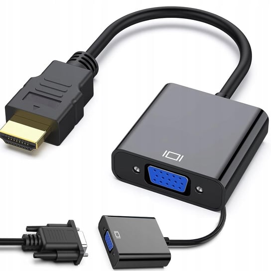 Konwerter Adapter Przejściówka Z Hdmi Na Do Vga D-Sub Kabel Czarny VERK GROUP