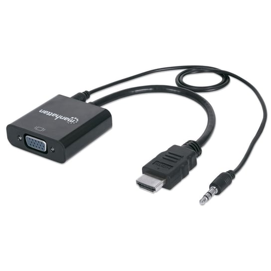 Konwerter HDMI/VGA Manhattan M/F 1080p Audio zasilanie Micro USB Manhattan