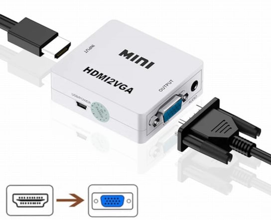 Konwerter obrazu i dźwięku z HDMI na VGA + audio Inna marka