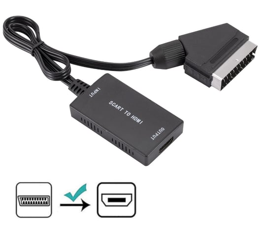 Konwerter Obrazu i dźwięku z SCART / EURO na HDMI Adapter HP