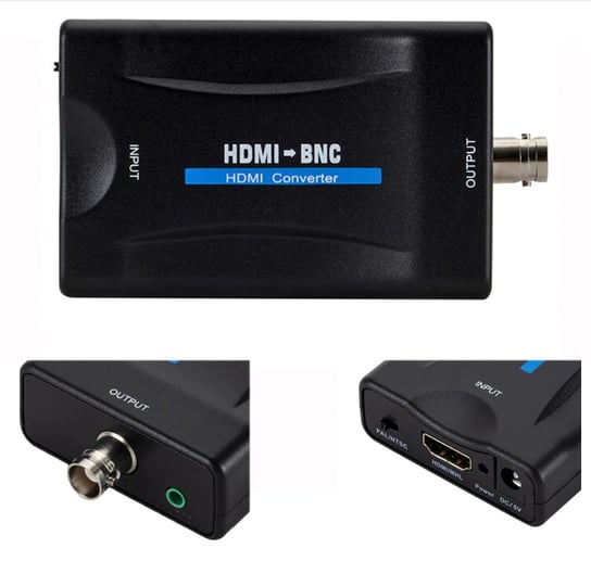 Konwerter z HDMI na BNC + audio JACK 3,5mm HP