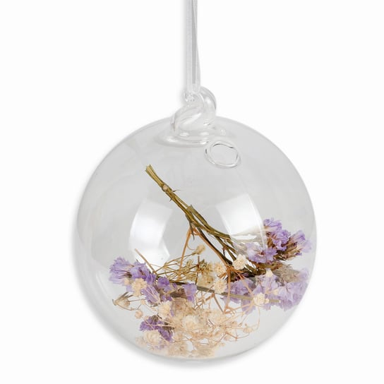 Koopman, Zawieszka szklana z kwiatami, 10 cm Koopman