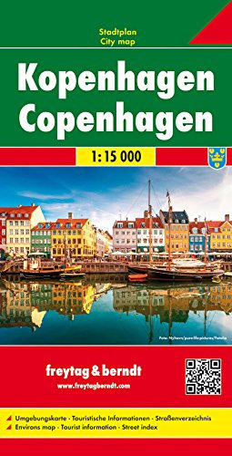 Kopenhaga. Mapa 1:15 000 Freytag & Berndt